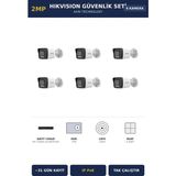 Hikvision 6 Kameralı 2mp Güvenlik Kamera Seti Ip Poe Acusense 2tb ~31 Gün Kayıt Bullet Dış Mekan