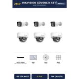 Hikvision 6 Kameralı 2mp Güvenlik Kamera Seti Ip Poe Acusense 2tb ~31 Gün Kayıt Dome+Bullet
