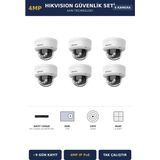 Hikvision 6 Kameralı 4mp Güvenlik Kamera Seti 4mp Ip Poe 1tb ~9 Gün Kayıt Dome Iç Mekan