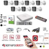 Hikvision 7 Kameralı Dahili Mikrofonlu 7/24 Renkli 2MP Güvenlik Kamerası Seti
