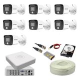 Hikvision 7 Kamerali Gece Renkli 8 Kanal 500GB HDD - 7li set 500gb hdd