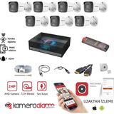 Hikvision 7 Kameralı Mikrofonlu Gece Gündüz Renkli Görüşlü AHD Güvenlik Kamerası
