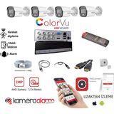 Hikvision 7/24 Renkli Görüşlü Güvenlik Kamerası 4 Kameralı - 1tb E-Ssd