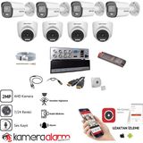 Hikvision 7/24 Renkli Görüşlü,ses Kayıtlı, 4 Dış 4 Iç Ortam Güvenlik Kamerası Seti