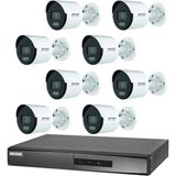 Hikvision 8 Kameralı 2 Mp Colorvu Ip Güvenlik Kamera Seti (Dahili Mikrofonlu)