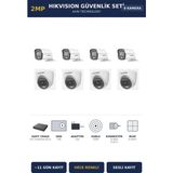 Hikvision 8 Kameralı 2mp Güvenlik Kamera Seti Colorvu Gece Renkli 1tb ~11 Gün Kayıt Dome+Bullet
