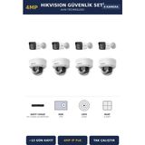 Hikvision 8 Kameralı 4mp Güvenlik Kamera Seti 4mp Ip Poe 2tb ~13 Gün Kayıt Dome+Bullet