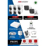 Hikvision 8 Kameralı Full HD Güvenlik Sistemi DVR Dahil Kamera Seti DS-2CE16D0T-EXIPF - Beyaz