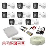 Hikvision 8 Kamerali Gece Renkli 8 Kanal 500GB HDD - 8li set 500 gb hdd