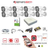 Hikvision 8 Kameralı Mikrofonlu 7/24 Renkli Görüşlü 2mp Ahd Güvenlik Kamerası