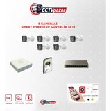 Hikvision Cctvpazar Hıkvısıon 6 Kameralı 2mp Dahili Mikrofonlu Ip Kamera Seti