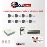 Hikvision Cctvpazar Hıkvısıon 8 Kameralı 2mp Dahili Mikrofonlu Ip Kamera Seti