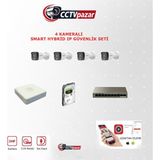 Hikvision Cctvpazar Hıkvısıon 8 Kanal 4 Kameralı 2mp Dahili Mikrofonlu Ip Kamera Seti