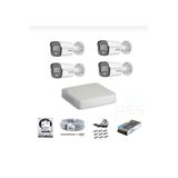 Hikvision Color-Vu Gece Karanlıkta Renkli 4 Ahd Kameralı Güvenlik Kamera Kuruluma Hazır Set 500Gb Hdd