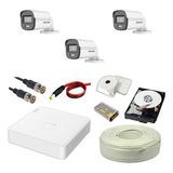 Hikvision Colorvu 3lü 2mp Set Gece Renkli Sesli Görüntü 2 Tb HDD - 3lü Set 2TB Hdd