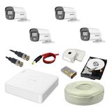 Hikvision Colorvu 4lü 2mp Set Gece Renkli Sesli Görüntü 2 Tb HDD - 4lü Set 2TB Hdd