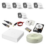 Hikvision Colorvu 5li 2mp Set Gece Renkli Sesli Görüntü 2 Tb HDD - 5li Set 2TB Hdd