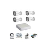 Hikvision Colorvu Gece Karanlıkta Renkli 4 Dış Ortam Ahd Kameralı Güvenlik Kamera Kuruluma Hazır 500Gb Hdd