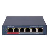 Hikvision DS-3E1106P-EI-M 4 Port 10-100 Gbit PoE 2 Port Uplink Metal 30 W PoE Switch