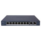Hikvision DS-3E1310P-EI/M 8 Port 60W Full PoE 10/100 2xUplink Yönetilemez Metal Switch