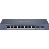 Hikvision DS-3E1510P-SI 8 Port Gigabit+2 Port Gigabit Sfp Uplink 110W 300 Metre Poe L2 Smart Yönetilebilir Switch - Tek Seçenek