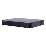 Hikvision DVR 16 kanal Turbo + 8 IP kanal / 5 megapiksel Lite - 3K Lite/Coaxitron üzerinden iki yönlü ses / yüz tanıma/ACUSENSE / 1 sabit disk yuvası / Full HD video çıkışı