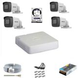 Hikvision Haıkon 4 Kameralı 1080P AHD Güvenlik Kamera Seti Gece Görüş Özellikli