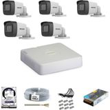 Hikvision Haıkon 5 Kameralı Güvenlik Kamera Hazır Set 1tb 7/24 Hdd-1tb Kayıt Kapasiteli Sistem