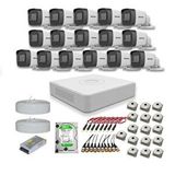 HIKVISION Hikvision 2mp 16 Kameralı Dış Ortam Ahd Hd-tvi Full Kamera Seti 2tb Disk