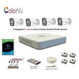 HIKVISION Hikvision 2mp 4 Kameralı Dış Ortam Ahd Hd-tvi Colorvu Gece Renkli Kamera Seti 1tb Disk