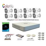 HIKVISION Hikvision 2mp 8 Kameralı Dış Ortam Ahd Hd-tvi Colorvu Gece Renkli Kamera Seti 1tb Disk