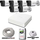Hikvision Hıkvısıon 6 Kameralı 2MP IP Kamera Seti 1080P Mikrofonlu 1TB HDD ile Güvenlik Çözümü