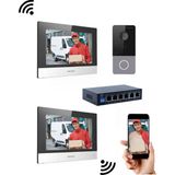 Hikvision IP Villa Tipi Görüntülü Diafon Seti – 2 Monitörlü Wi-Fi Kapı Telefonu ve Interkom Sistemi