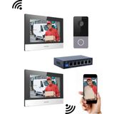 Hikvision IP Villa Tipi Görüntülü Diafon Seti – 2 Monitörlü Wi-Fi Kapı Telefonu ve Interkom Sistemi