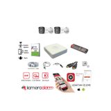 Hikvision Kameraalarmsepeti 2 Kameralı Ses Kayıtlı, 7/24 Renkli Görüşlü Ahd Güvenlik Kamerası Seti