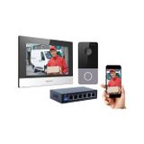 Hikvision Villa Tipi Ip Görüntülü Diafon Kapı Seti ( Dış Zil Butonu 7 İnç İç Ortam Dokunmatik Ekran )