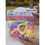 Hilal Baby Toys Baby Setrattle 3'lü Bebek Çıngırak 18X25 cm Paket - Mor