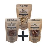 Hilal Çerez 3'lü Paket Çiğ Kuryemiş (Kaju,badem,fındık) 1500 gr - 1,5 kg