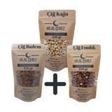 Hilal Çerez 3'lü Paket Çiğ Kuryemiş (Kaju,badem,fındık) 750 gr