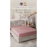 Hilal Home Sıvı Geçirmez Fitted Alez 160X200+35 cm Çift Kişilik Yatak Koruyucu Çarşaf - 160 x 200 x 35 cm - Pembe