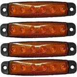 Hilal Shops Hilalshops Parmak LED Turuncu 6 Led'li x 4 Adet - Yerli Üretim