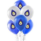 Hilal Ticaret Kika Balon Baskılı Pastel 100'LÜ Nazar Boncuğu - Renkli
