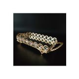 HİLALKRİSTAL Aynalı-Kristal Taşlı -Tek Kişilik- Kahve Sunum Tepsisi