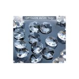 HİLALKRİSTAL KRİSTAL (ORJİNAL TAŞ )OKTAGON AVİZE TAŞI 150 ADET -DEKORASYON-SÜSLEME-HOBİ-AVİZE YEDEK CAM TAŞ
