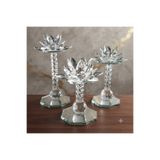 HİLALKRİSTAL LÜKS KRİSTAL LOTUS 3 LÜ MUMLUK SET