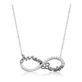 HİLALSHOP 925 Ayar Sonsuzluk Annem Benim Kadın Gümüş Kolye