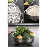 Hilamingo Home 23 Cm Metal Süzgeç, Yemek Süzgeci, Makarna Süzgeci, Metal Delikli Süzgeç