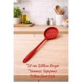 Hilamingo Home 32 cm Ultra Sert Uçlu Silikon Kevgir -Kırmızı