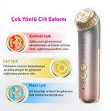 Hilda M2 Yaşlanma Karşıtı Yüz Masaj Aleti | Mikro Akım, Kırmızı Işık, Isı ve Titreşim Destekli Ev Tipi Cilt Bakım Cihazı