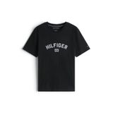 Hılfıger Flock Tee Erkek Siyah T-Shirt - Mw0mw39357